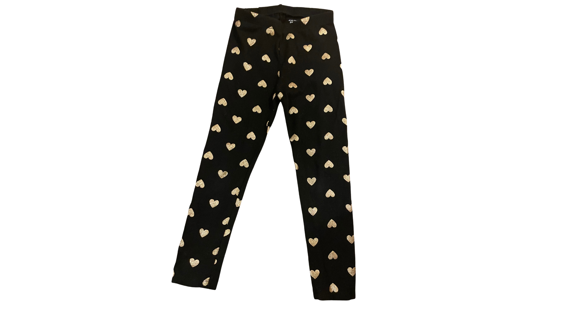 Black with Gold Heart Leggings