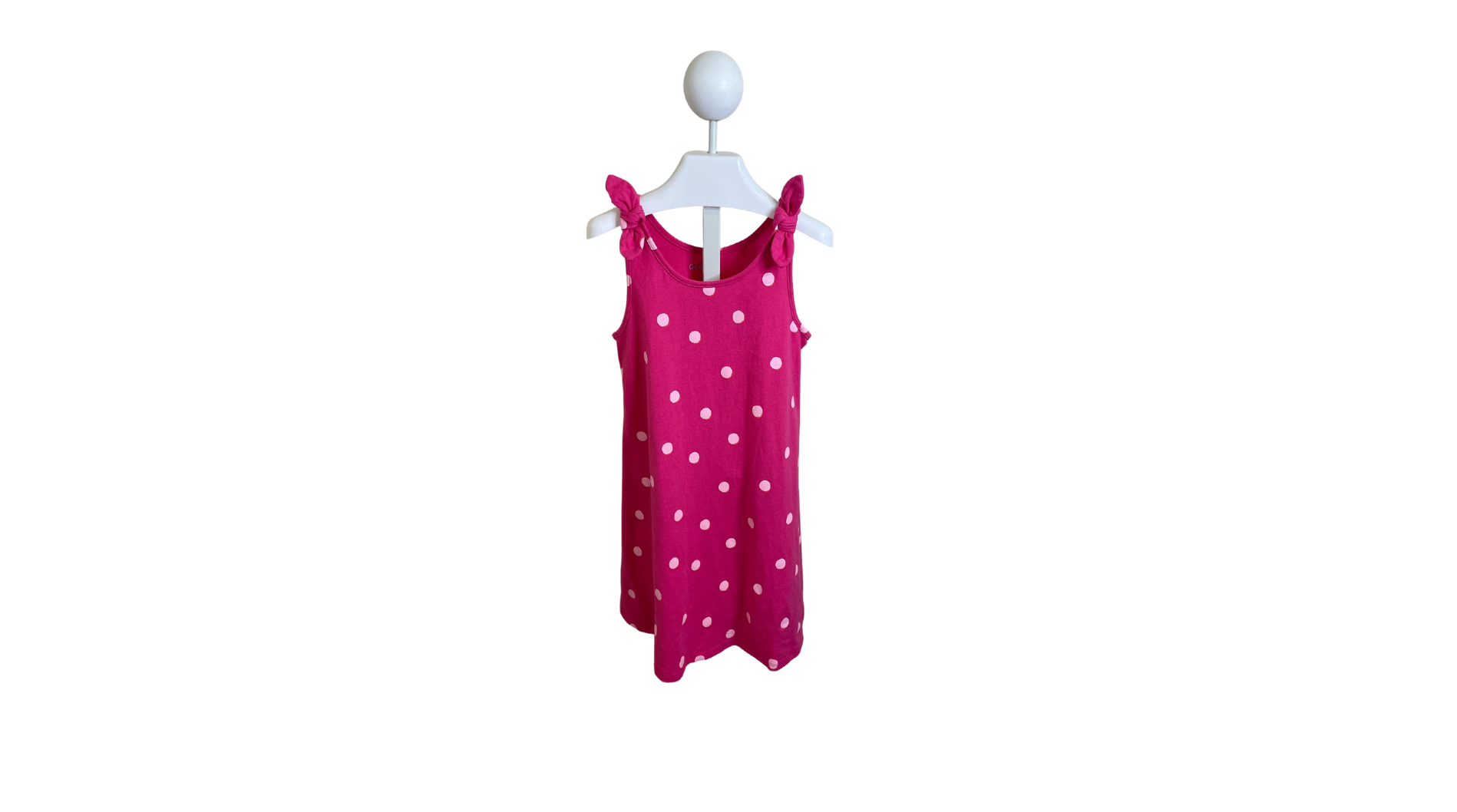 Pink Polka Dot Sleeveless Dress