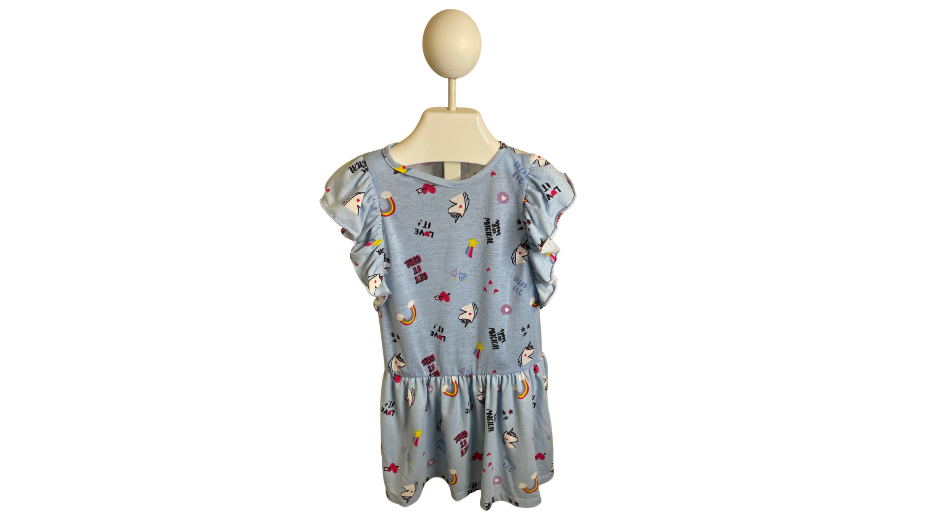 Blue Dress with Unicorns