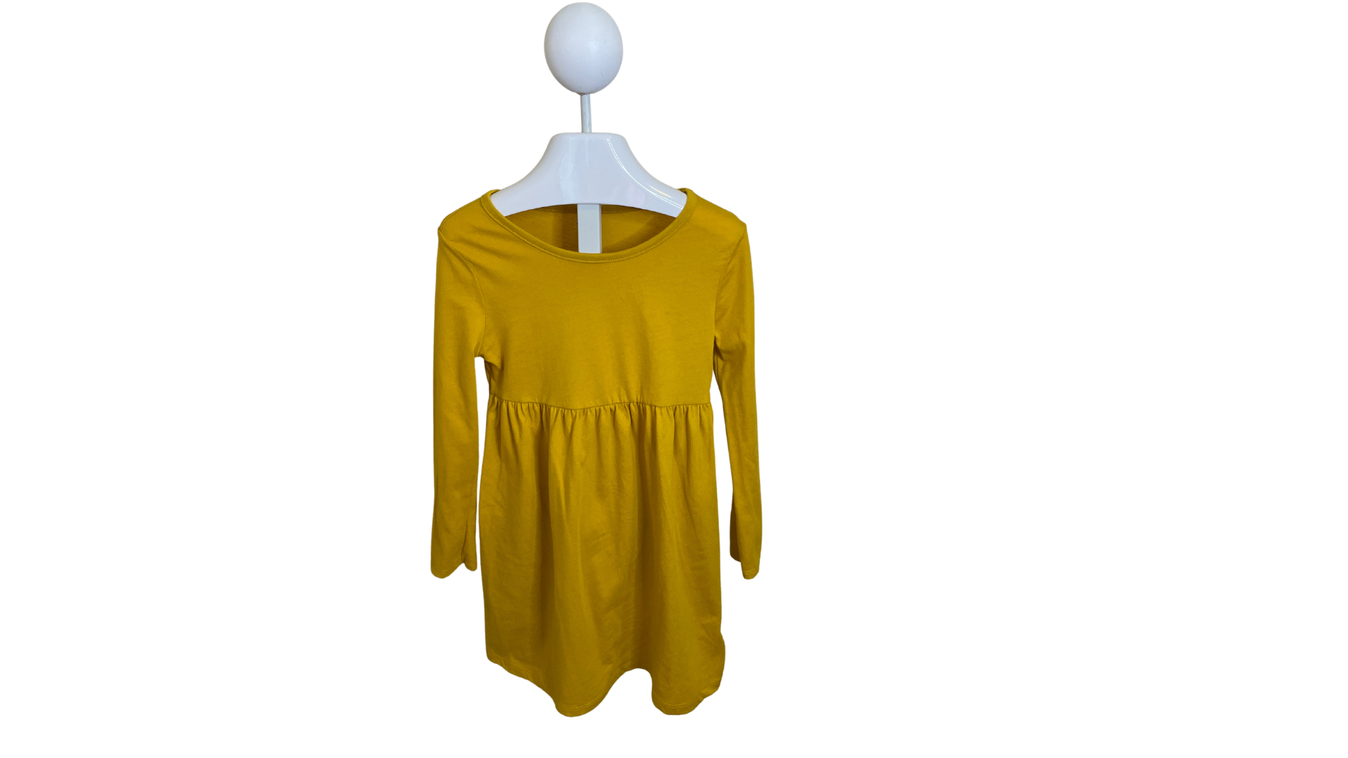 Long Sleeved Mustard Yellow Dress