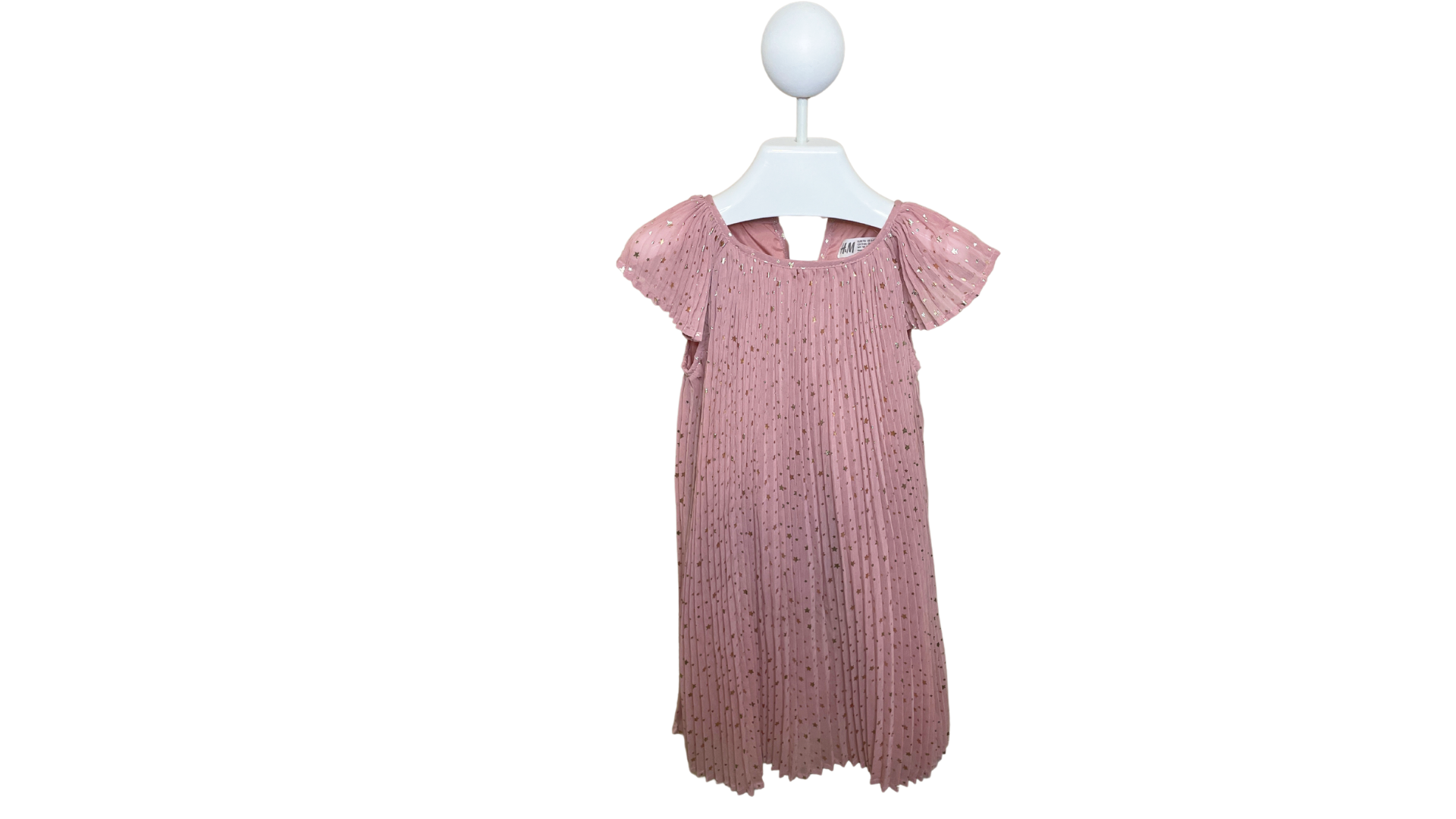 open lace back dress Sleeveless Blush Swing Dress with Gold Stars – Pink Hearts