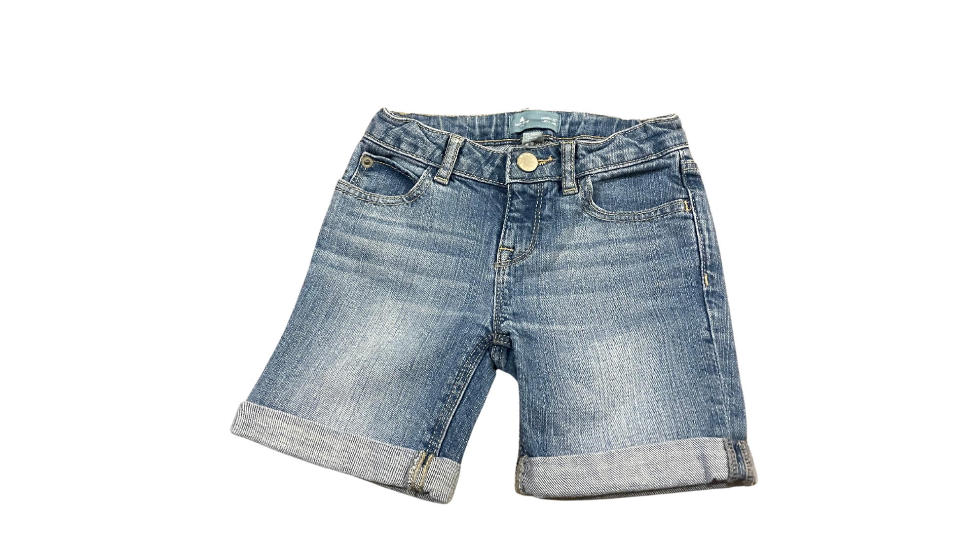 Cuffed Denim Jean Shorts
